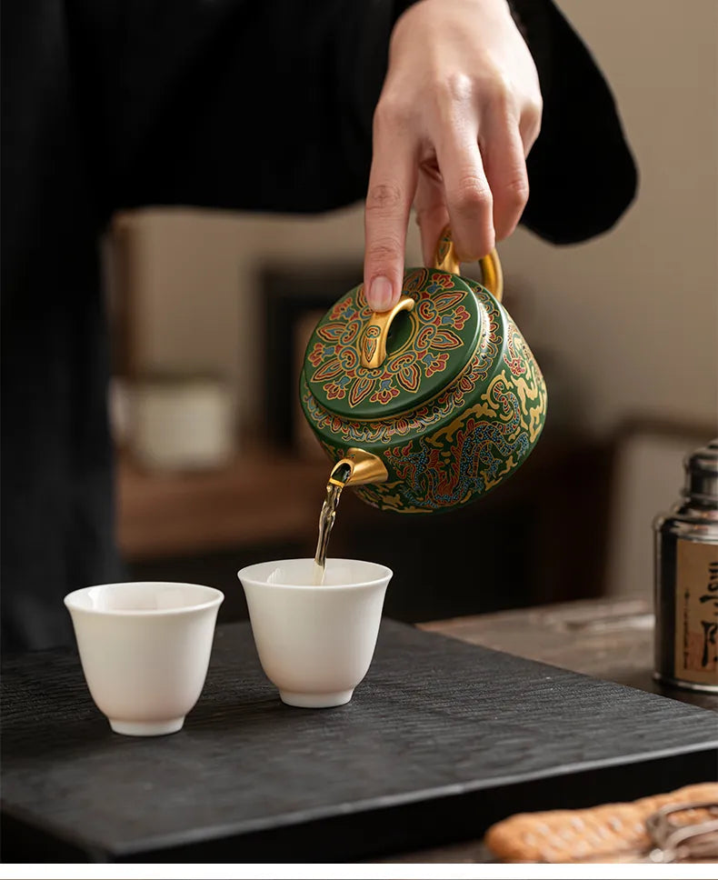 "Dragon and Phoenix Teapot – Symbol of Auspicious Harmony"