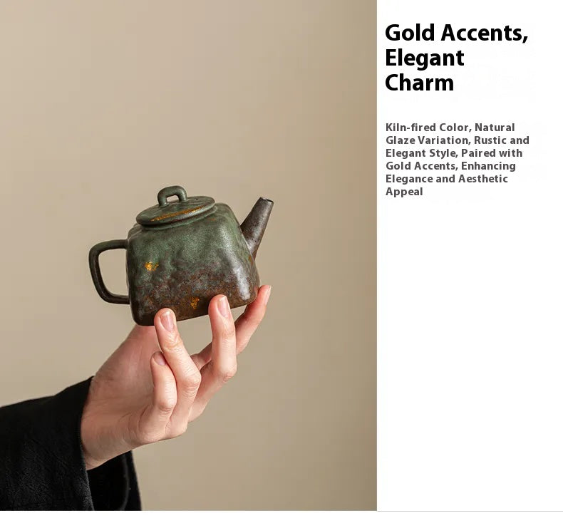 "Peacock Green Han-style Teapot – Traditional Chinese Gongfu Teaware"