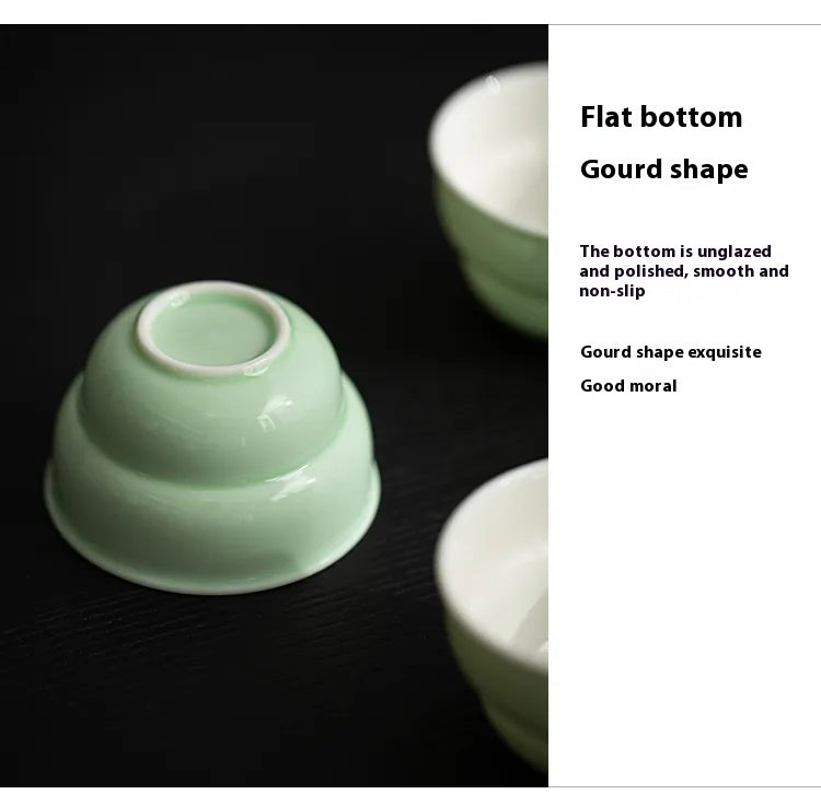 “Verdant Gourd” Portable Kungfu Tea Cup – Elegant Travel Teaware Inspired by Nature