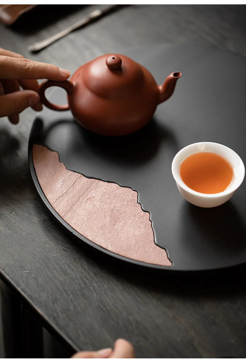 "Xuanyan Shadow - Circular Dry Tea Drip Tray"