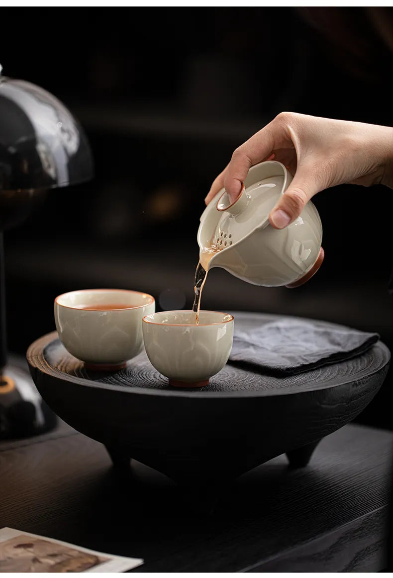 Qinglian Travel Tea Set – Portable Kungfu Teacup for One
