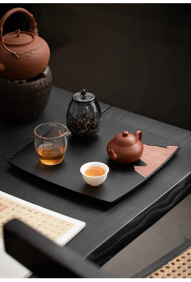 "Xuanyan Shadow - Circular Dry Tea Drip Tray"