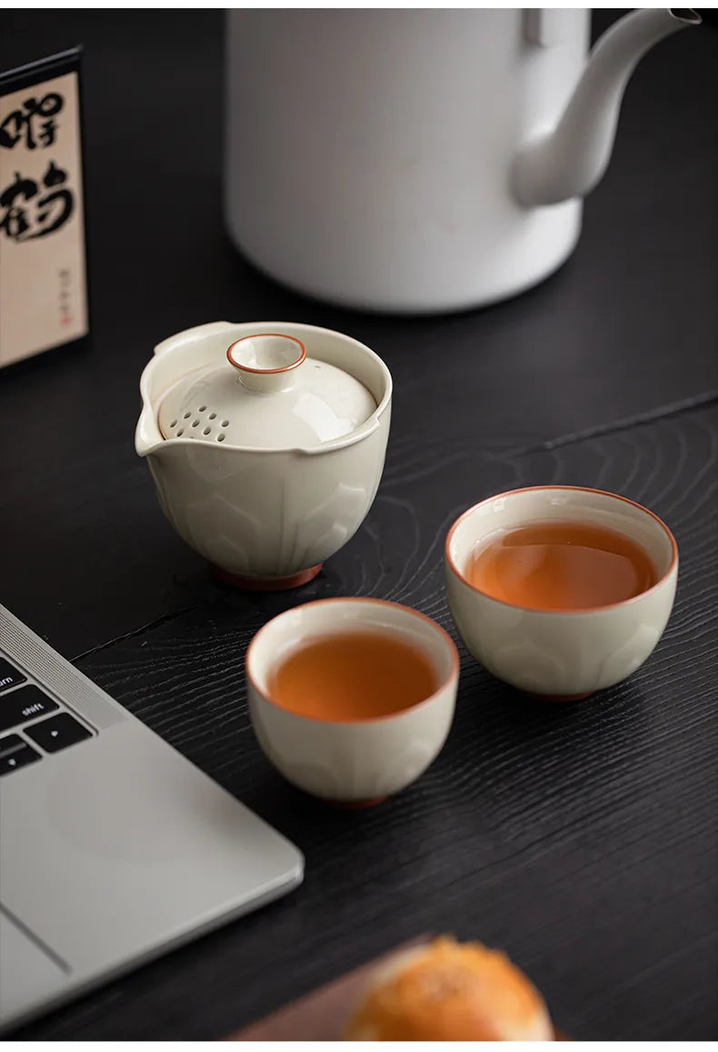 Qinglian Travel Tea Set – Portable Kungfu Teacup for One