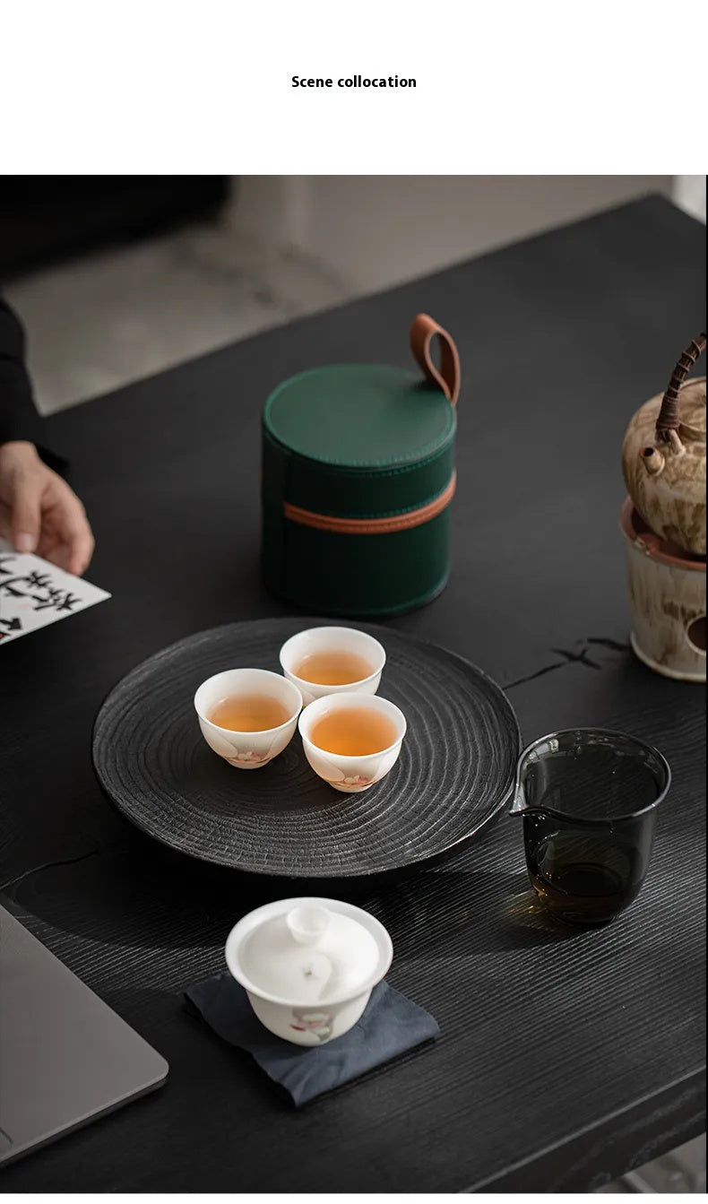 “Muhe” Lotus-Inspired Travel Gongfu Tea Cup – Elegant, Portable, Zen-Inspired