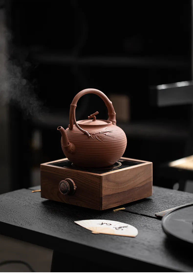 "Hidden Bamboo Chaozhou Red Clay Sand Teapot"