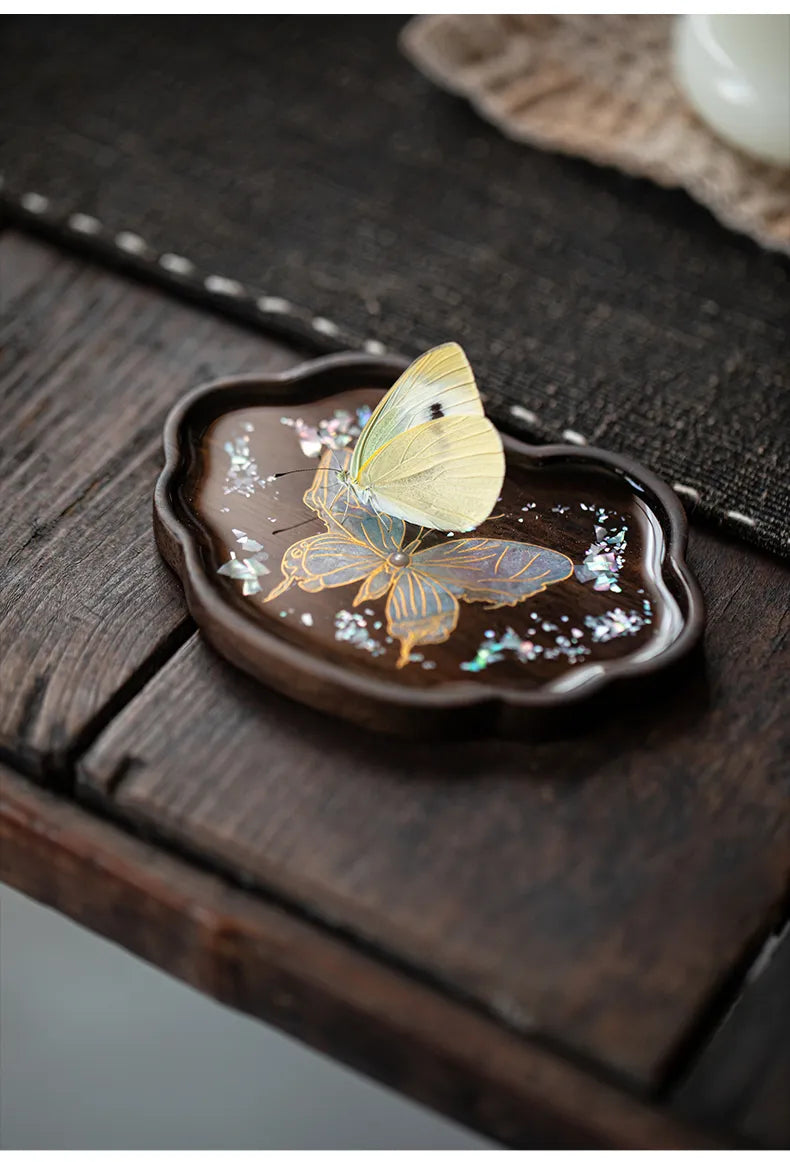 Ebony Ruyi Butterfly Coaster