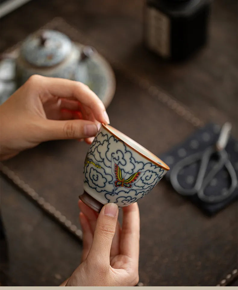 Ru Kiln Aroma Tea Cup – “Step-by-Step to Success” Design