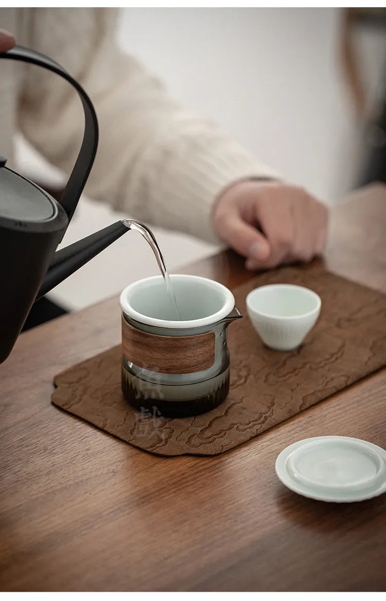 “Xizhi” Portable Gongfu Tea Set – Teapot with 3 Teacups for Calm Evenings