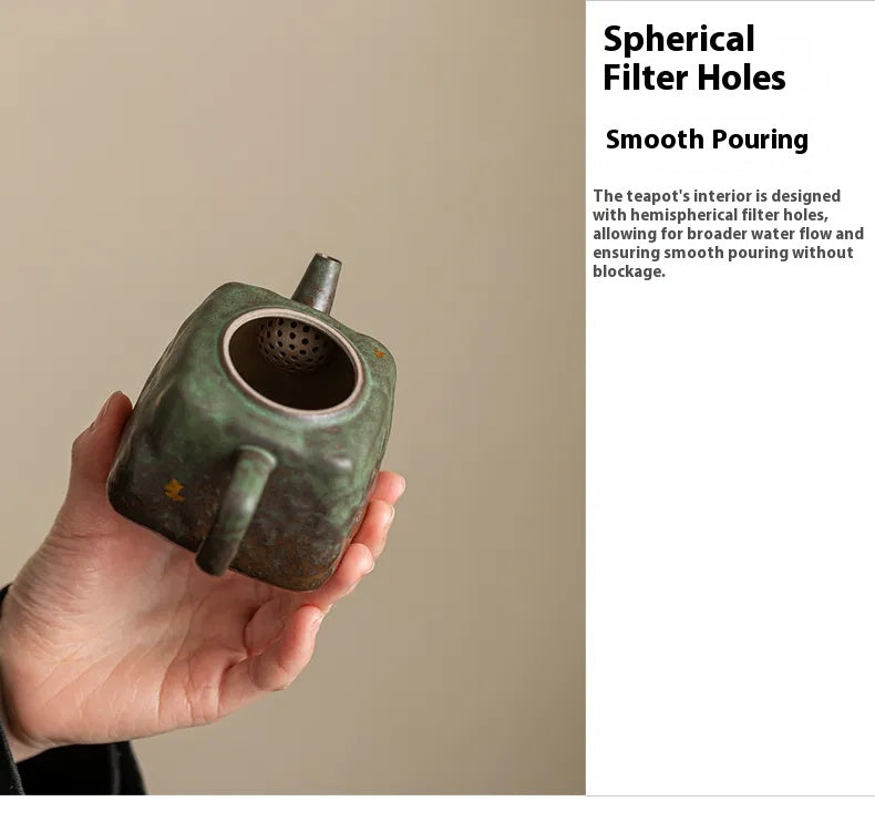 "Peacock Green Han-style Teapot – Traditional Chinese Gongfu Teaware"