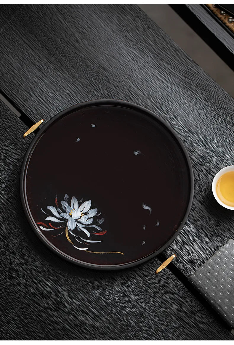 Hand-painted Bamboo Tea Tray