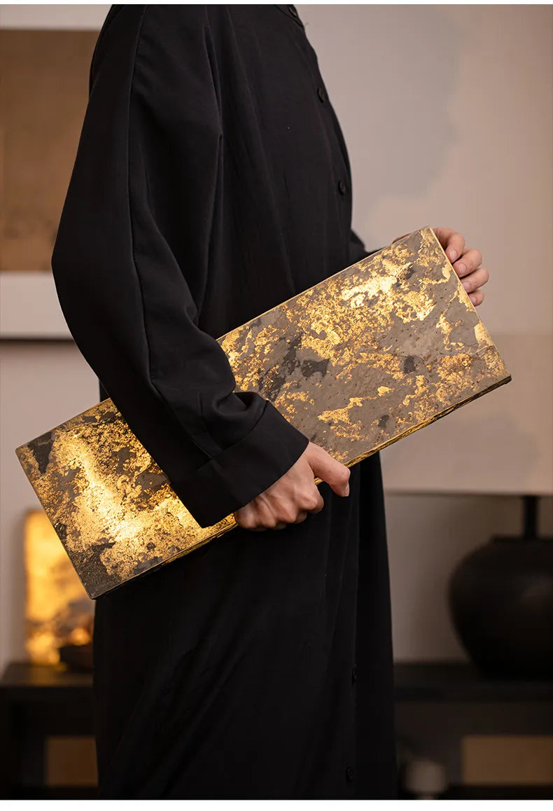 Square Cliff Stone Gongfu Tea Tray