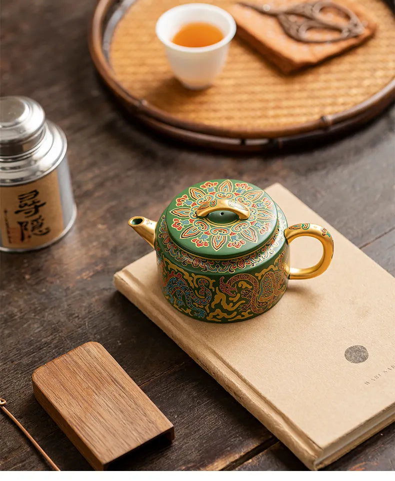 "Dragon and Phoenix Teapot – Symbol of Auspicious Harmony"