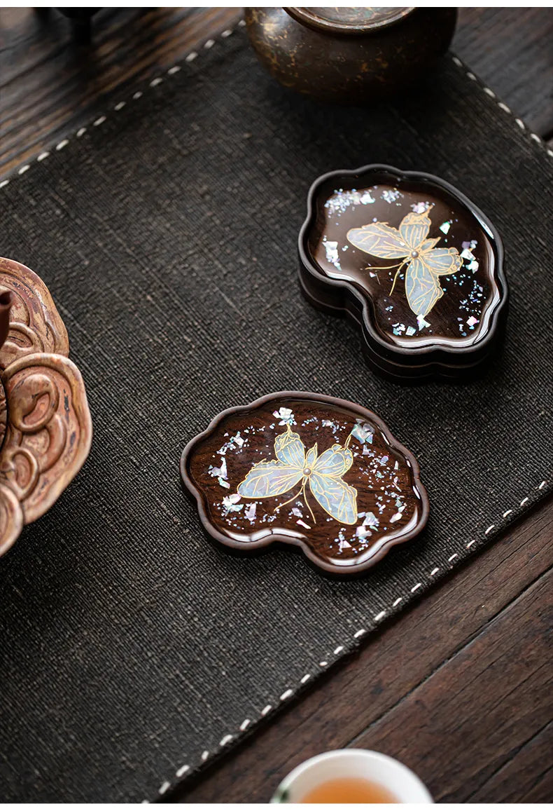Ebony Ruyi Butterfly Coaster