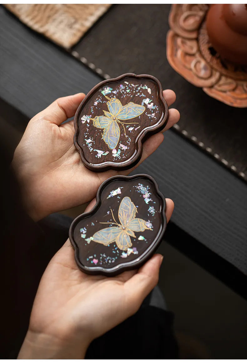 Ebony Ruyi Butterfly Coaster