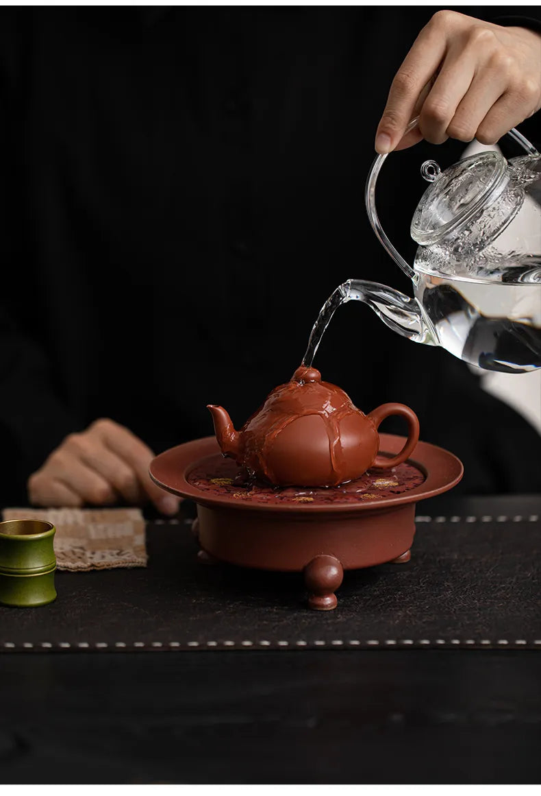 Reddish-Brown "Three Tripods" Teapot Stand