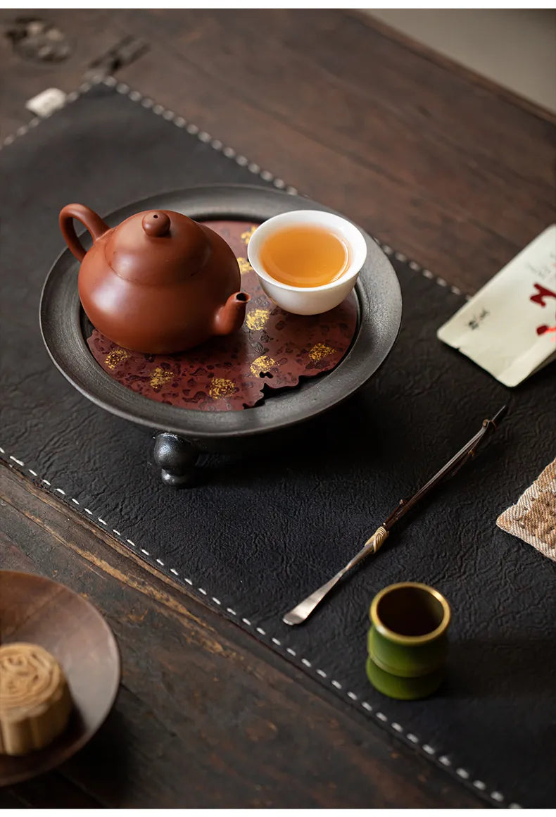 Reddish-Brown "Three Tripods" Teapot Stand