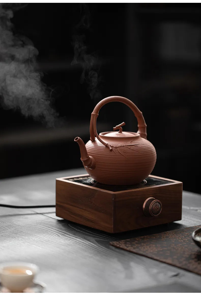 "Hidden Bamboo Chaozhou Red Clay Sand Teapot"