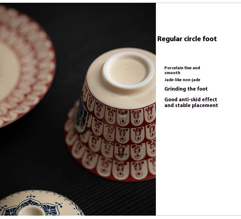Three-Tier Gaiwan with Thousand Buddhas Motif – Traditional Chinese Covered Tea Bowl