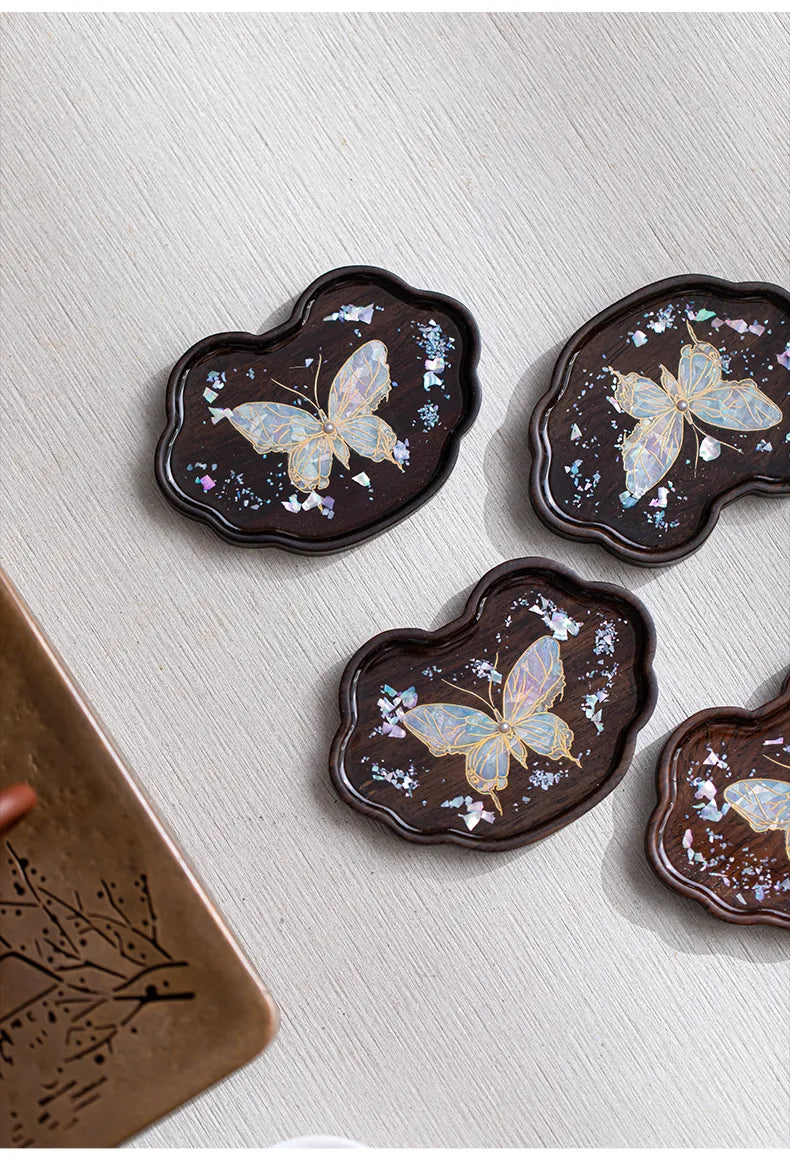Ebony Ruyi Butterfly Coaster