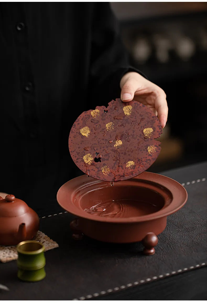 Reddish-Brown "Three Tripods" Teapot Stand