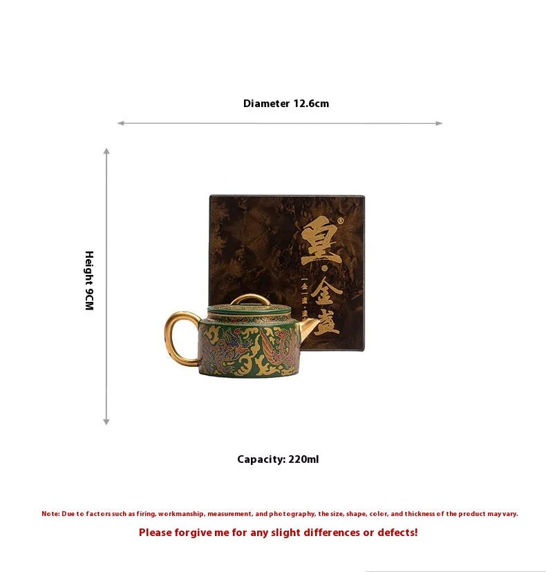 "Dragon and Phoenix Teapot – Symbol of Auspicious Harmony"