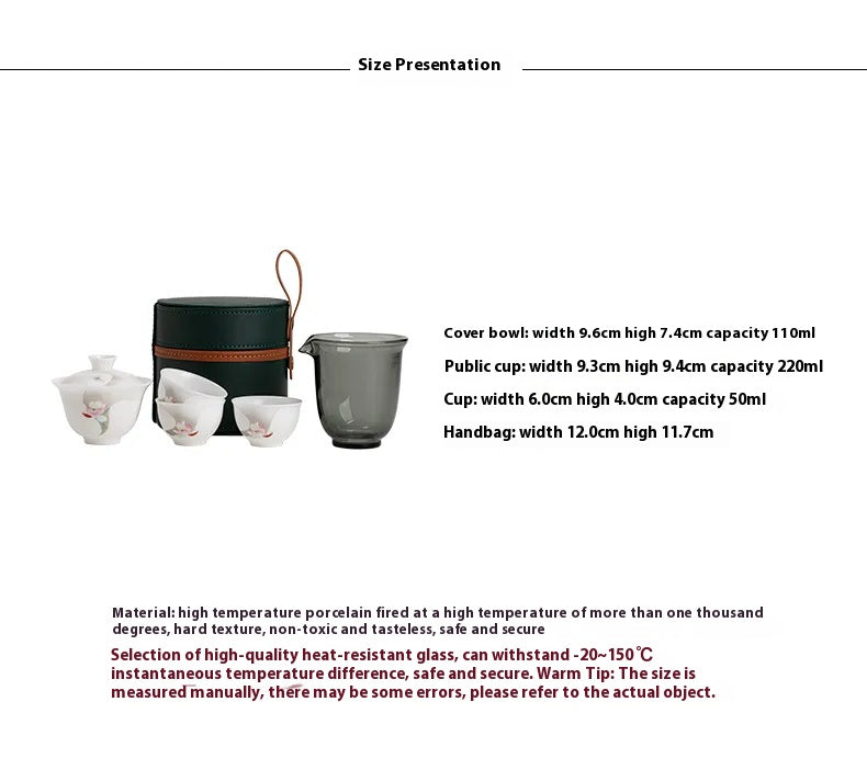 “Muhe” Lotus-Inspired Travel Gongfu Tea Cup – Elegant, Portable, Zen-Inspired