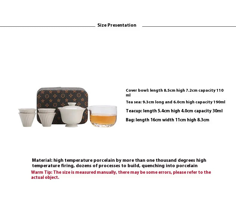 Ash Grey Portable Tea Set – Minimalist Travel Teaware with Unique Style