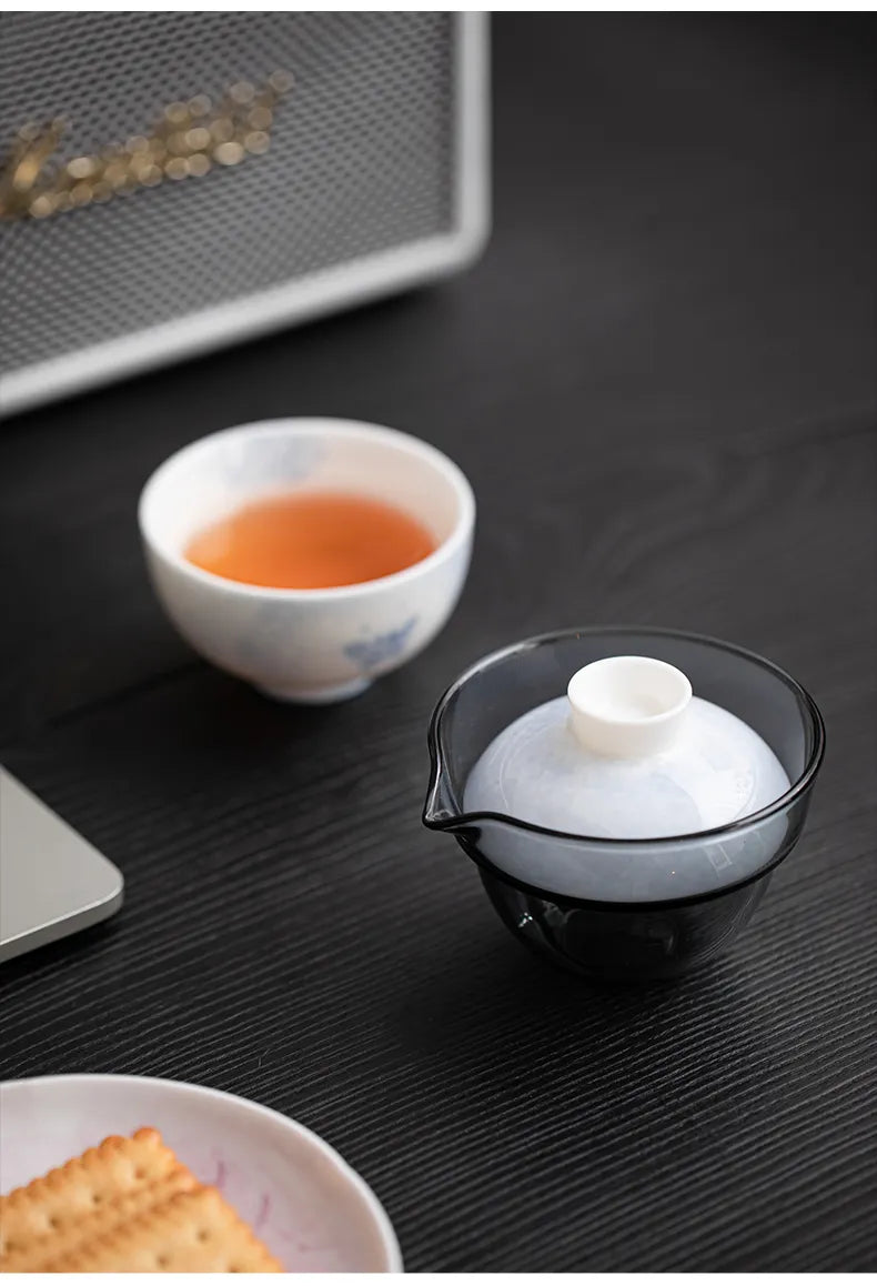 "Butterfly in Love with Flowers" – Portable Gongfu Travel Teacup