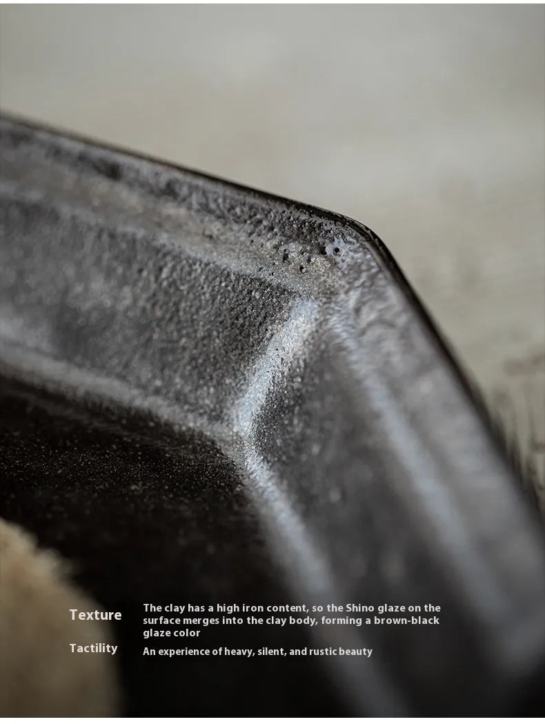 Wangxuan Shino-Style Black Glaze Octagonal Teapot Stand