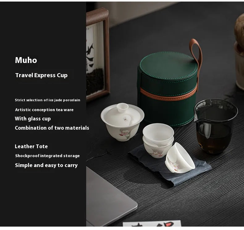 “Muhe” Lotus-Inspired Travel Gongfu Tea Cup – Elegant, Portable, Zen-Inspired