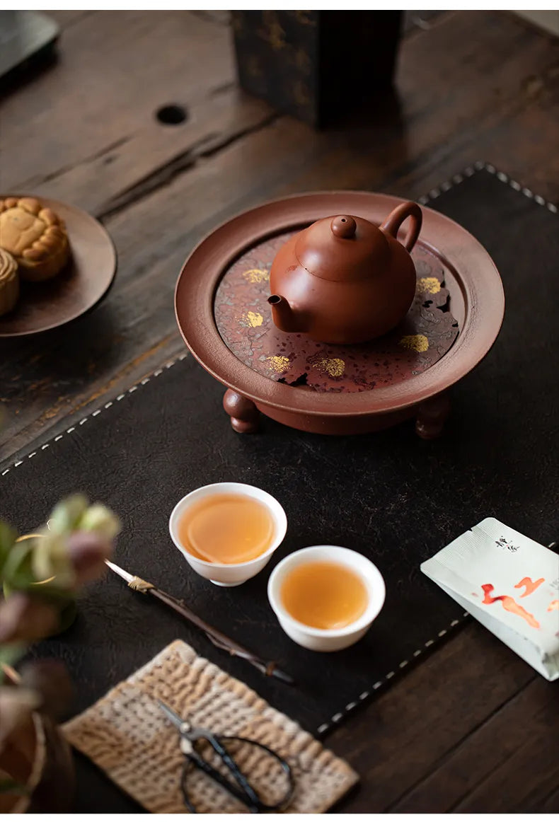 Reddish-Brown "Three Tripods" Teapot Stand