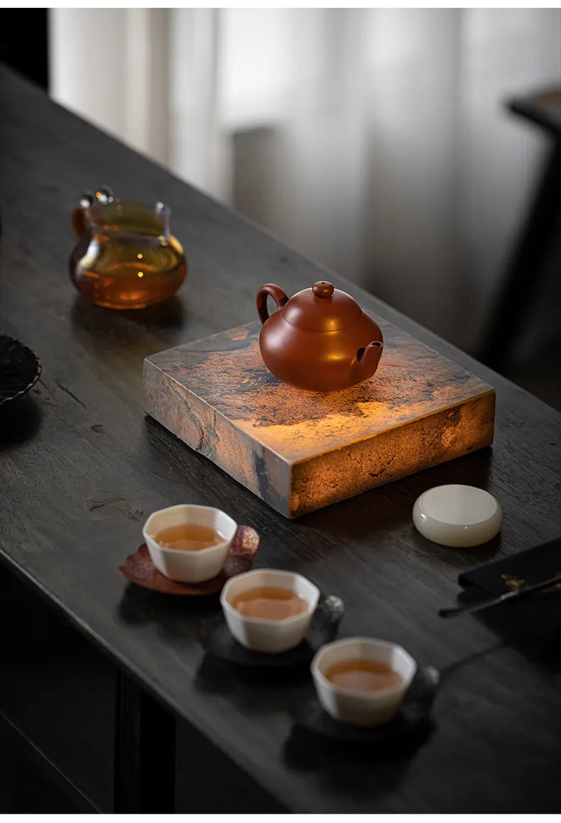 Square Cliff Stone Gongfu Tea Tray