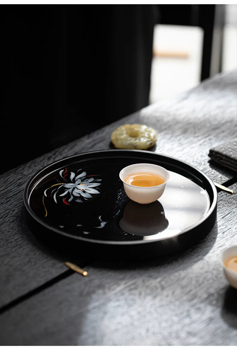 Hand-painted Bamboo Tea Tray