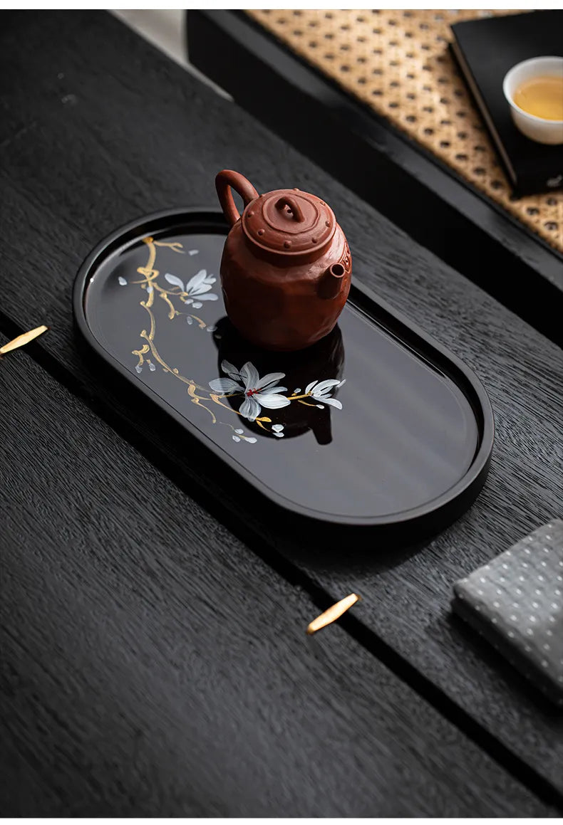 Hand-painted Bamboo Tea Tray