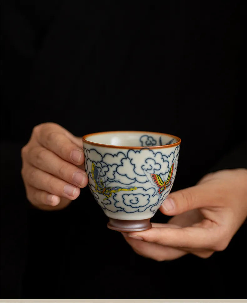 Ru Kiln Aroma Tea Cup – “Step-by-Step to Success” Design