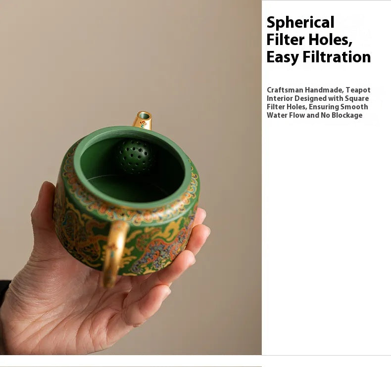 "Dragon and Phoenix Teapot – Symbol of Auspicious Harmony"