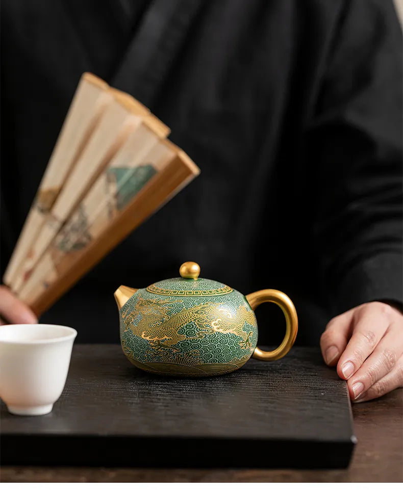 "Twin Dragons Playing with a Pearl – Xishi-style Teapot"