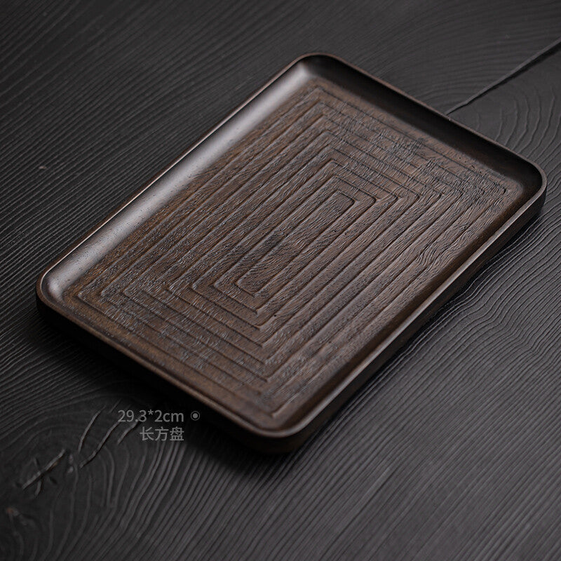 Concentric Circle Plate - Golden Silk Teak Dry Bubble Plate
