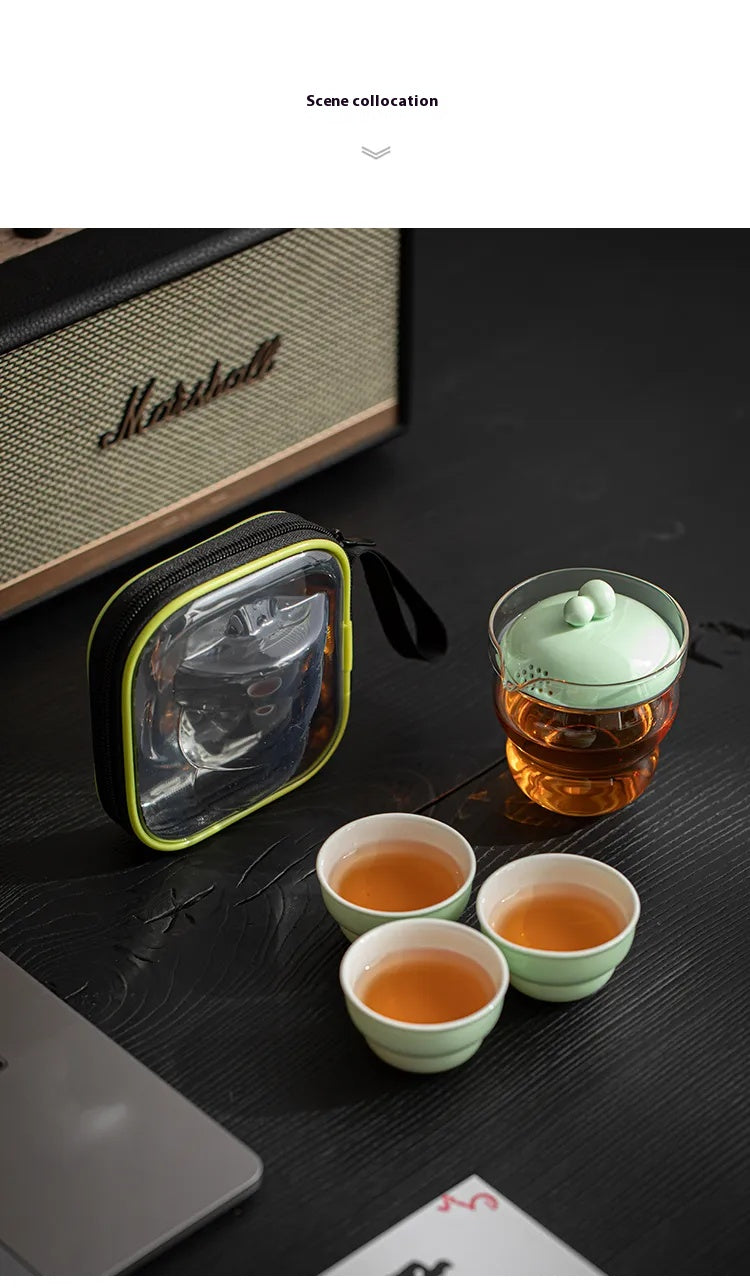 “Verdant Gourd” Portable Kungfu Tea Cup – Elegant Travel Teaware Inspired by Nature