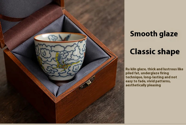 Ru Kiln Aroma Tea Cup – “Step-by-Step to Success” Design