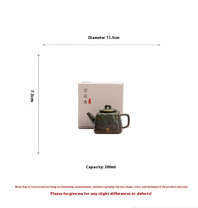 "Peacock Green Han-style Teapot – Traditional Chinese Gongfu Teaware"