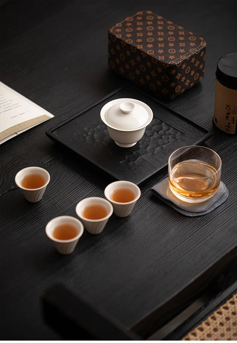Ash Grey Portable Tea Set – Minimalist Travel Teaware with Unique Style