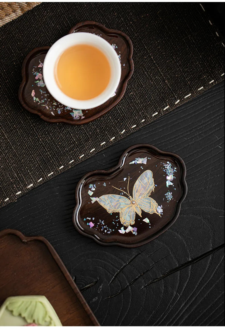 Ebony Ruyi Butterfly Coaster