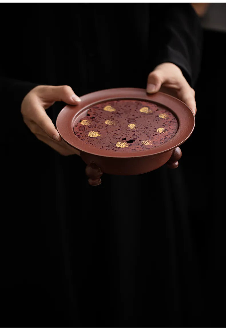Reddish-Brown "Three Tripods" Teapot Stand