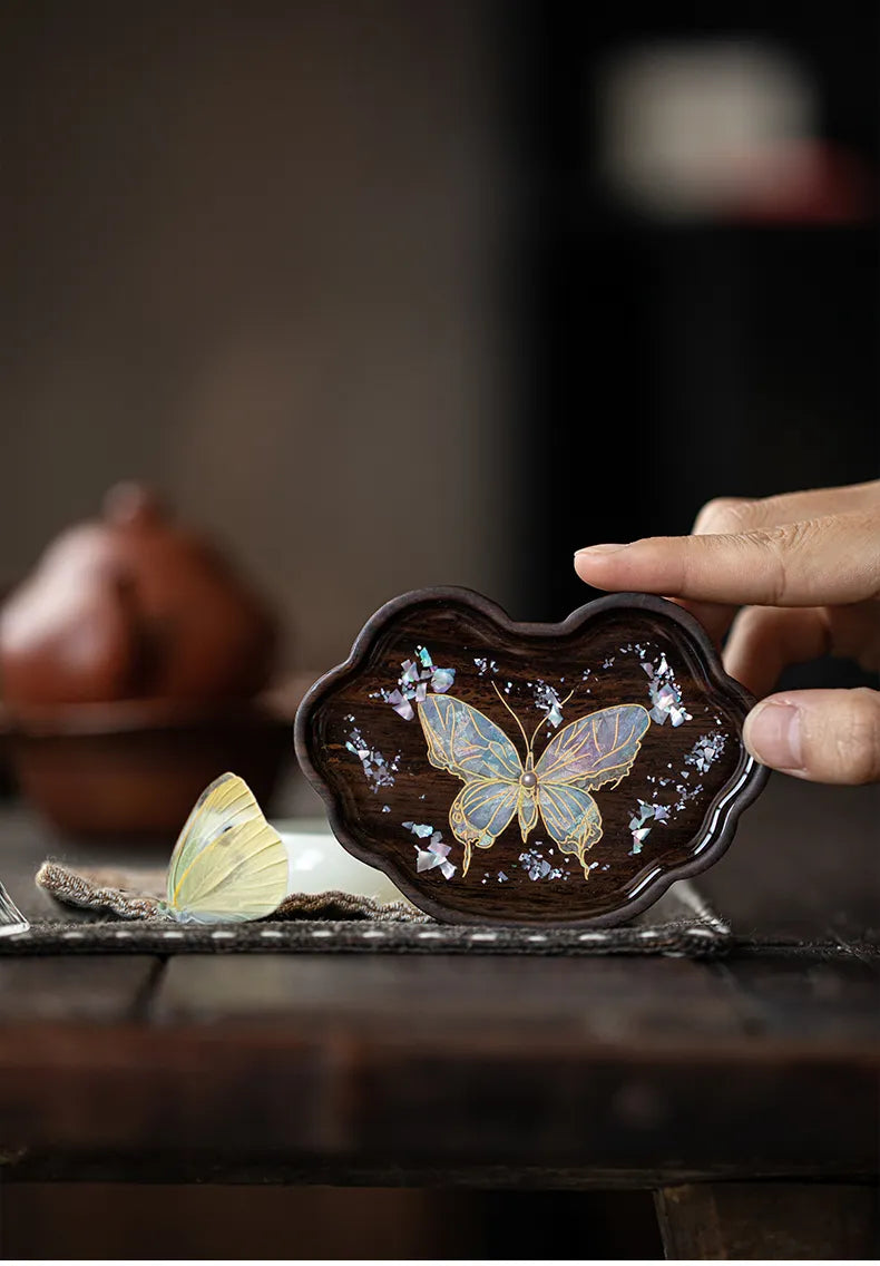 Ebony Ruyi Butterfly Coaster