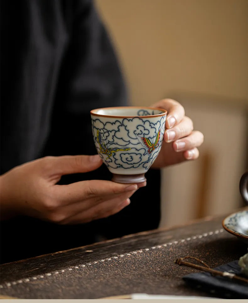 Ru Kiln Aroma Tea Cup – “Step-by-Step to Success” Design