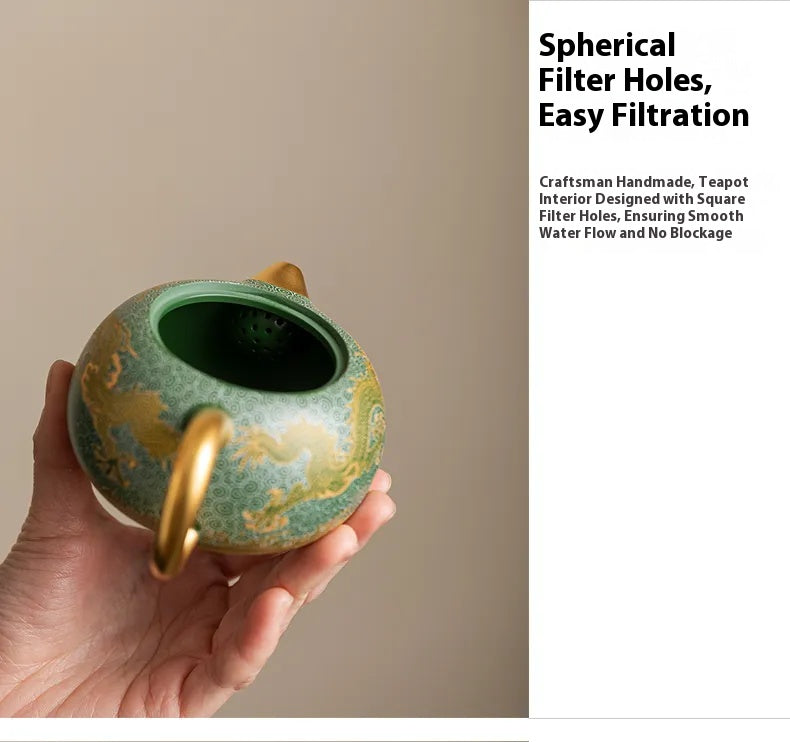 "Twin Dragons Playing with a Pearl – Xishi-style Teapot"