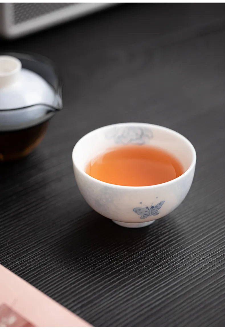 "Butterfly in Love with Flowers" – Portable Gongfu Travel Teacup