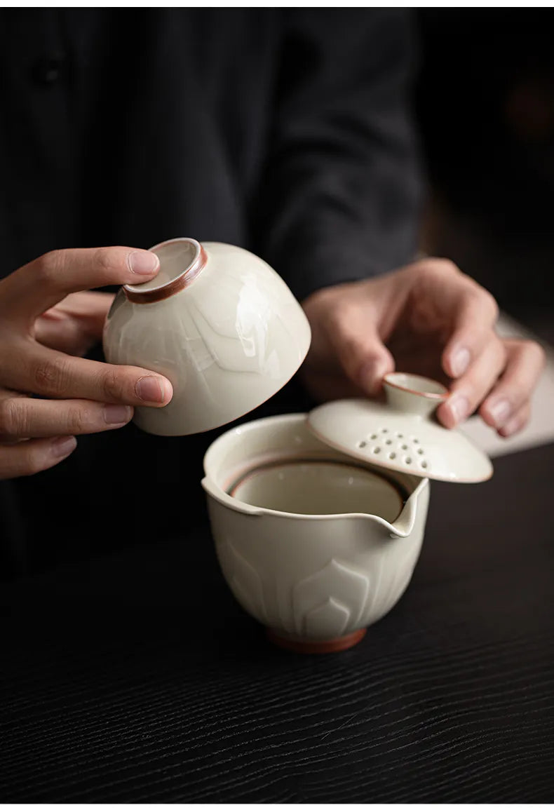 Qinglian Travel Tea Set – Portable Kungfu Teacup for One