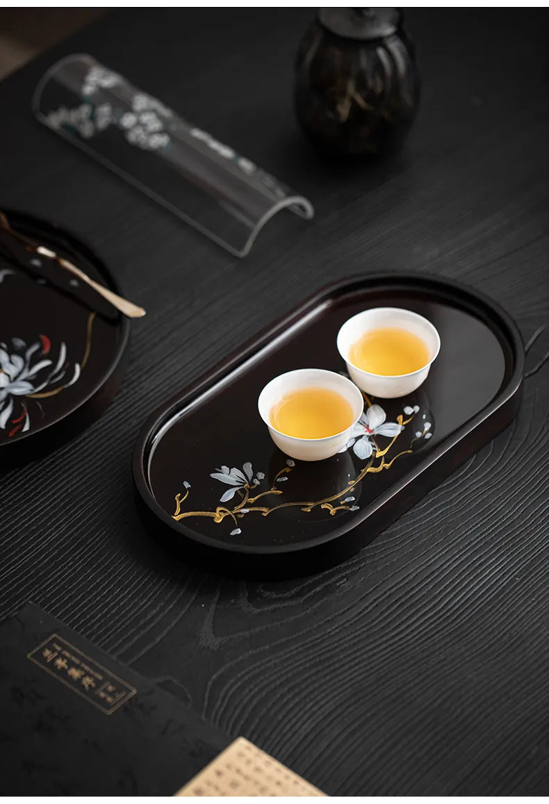 Hand-painted Bamboo Tea Tray